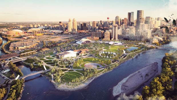 New vision for The Confluence in Calgary features 16,000-capacity amphitheatre, outdoor hockey rink