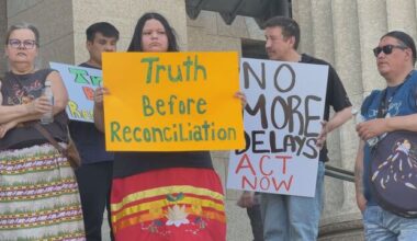 Survivors, Indigenous leaders march in Winnipeg calling for continued residential school healing supports