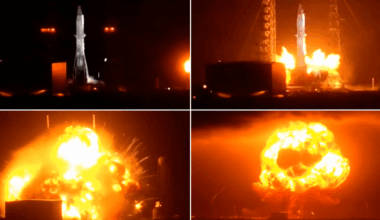 Blue Origin rocket launch: Huge mushroom cloud erupts over Florida as Jeff Bezos's New Glenn rocket explodes on launchpad