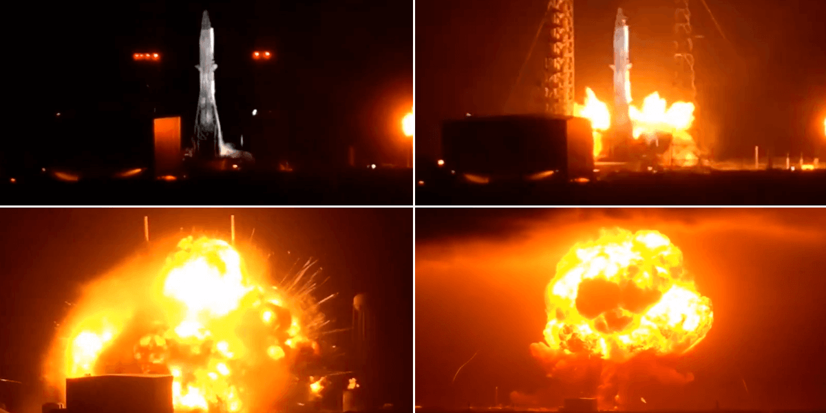 Blue Origin rocket launch: Huge mushroom cloud erupts over Florida as Jeff Bezos's New Glenn rocket explodes on launchpad