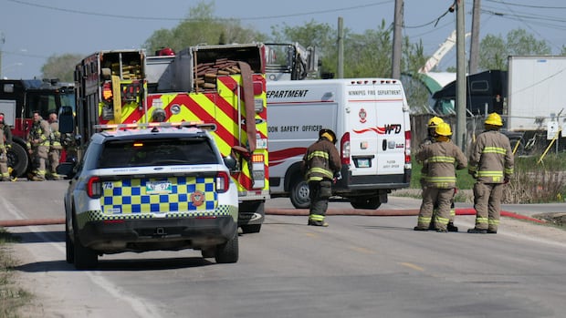 Firefighters, hazmat team respond to explosion and fire at Winnipeg industrial building