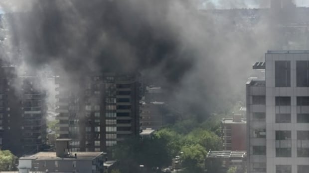 Emergency crews extinguish residential penthouse fire in Calgary's Beltline