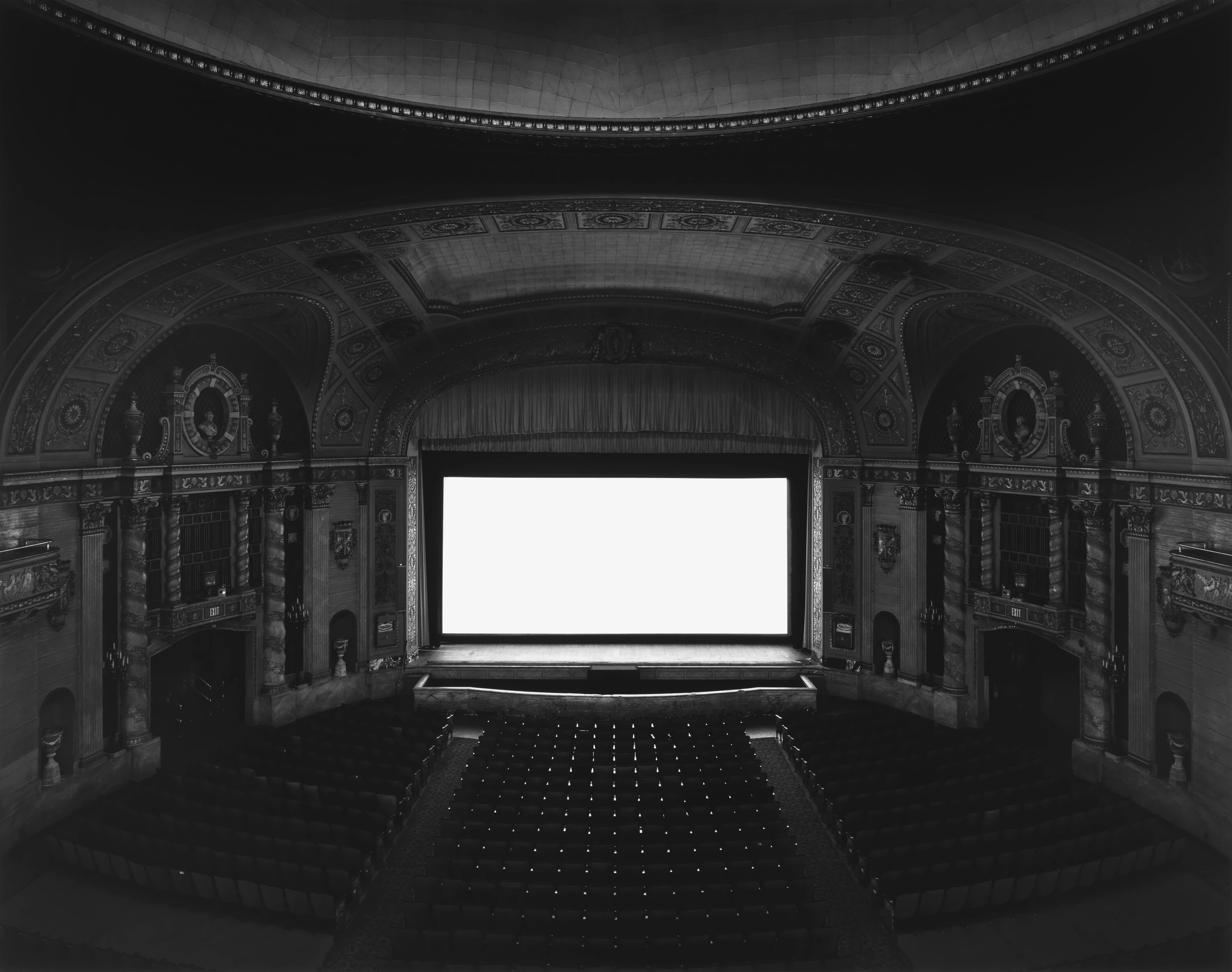 Installation view of Hiroshi Sugimoto’s ‘U.A. Walker, New York’ (1978)
