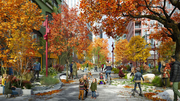 SLA Designs Public Spaces and Streetscapes for Toronto's New Island Community in the Port Lands - Image 3 of 11