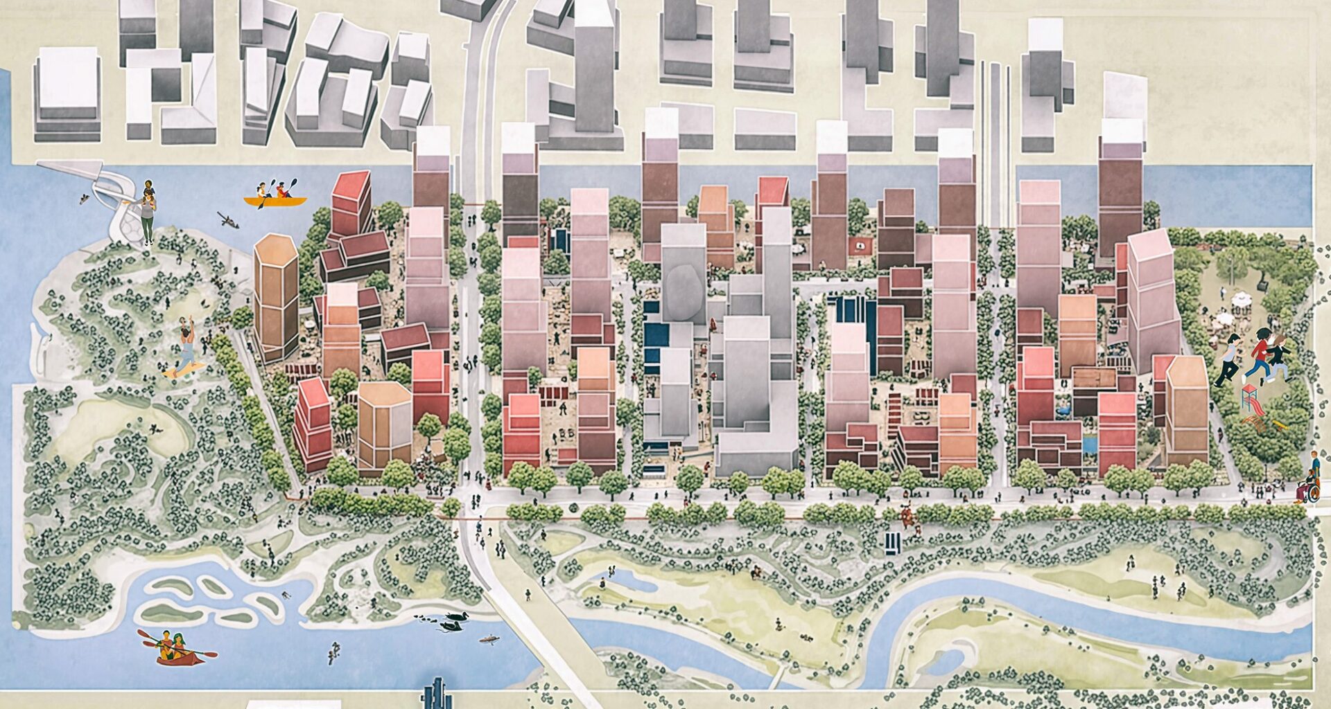 SLA Designs Public Spaces and Streetscapes for Toronto's New Island Community in the Port Lands