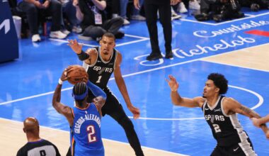 Gilgeous-Alexander tips his cap after Thunder fall to Spurs in Game 7 to end their title reign