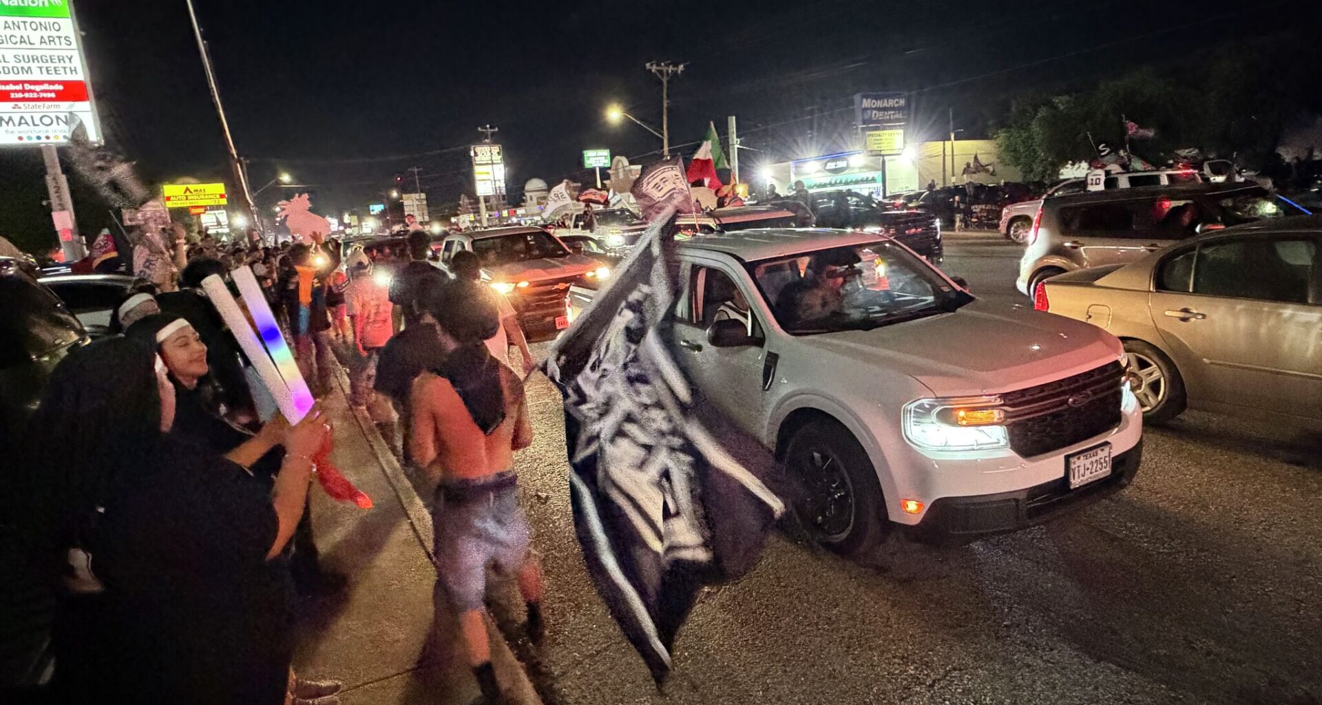Spurs fans cheer another win, as teen remains on life support