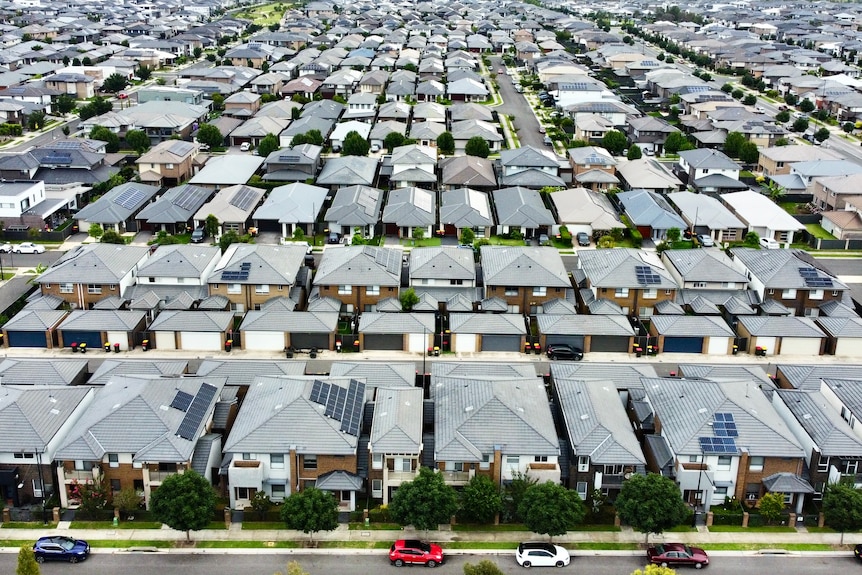 Overhead shot of house estate Marsden Park  NSW