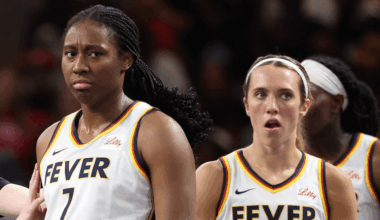 Aliyah Boston and Lexie Hull of the Indiana Fever