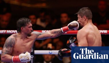 Usyk rescues gruelling victory against Verhoeven with last-gasp stoppage | Boxing