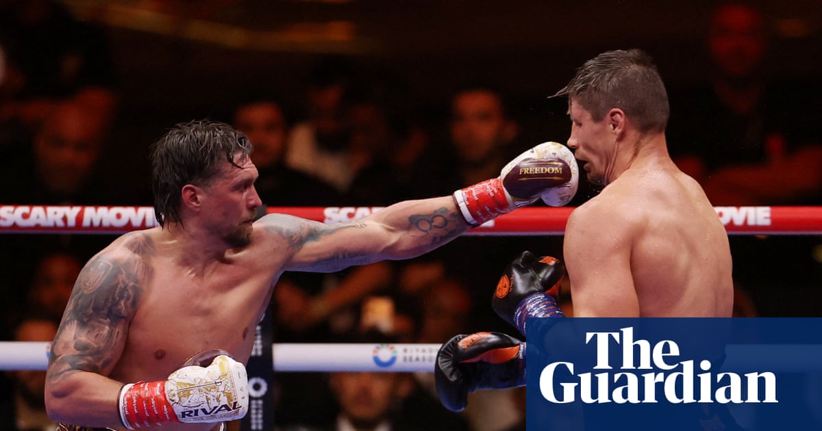 Usyk rescues gruelling victory against Verhoeven with last-gasp stoppage | Boxing