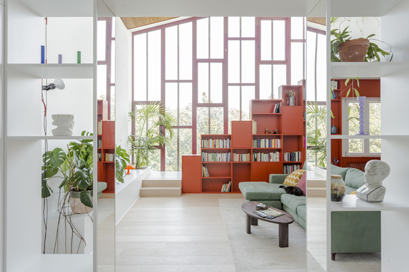 pop colors animate geometric interiors within renovated 1960s apartment in italy - 1