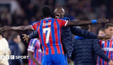 Crystal Palace players celebrate