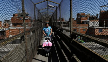 A newborn baby's inked feet are seen after his footprints were taken for the birth certificate, at the Santa Ana public maternity hospital, in Caracas, Venezuela, on October 19, 2011.