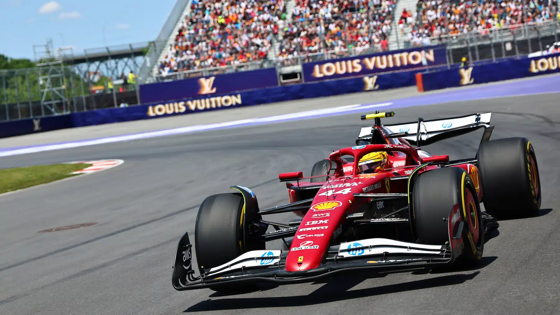 Lewis Hamilton (Ferrari) during practice for the 2025 Canadian Grand Prix