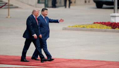 FILE PHOTO: U.S. President Trump visits China
