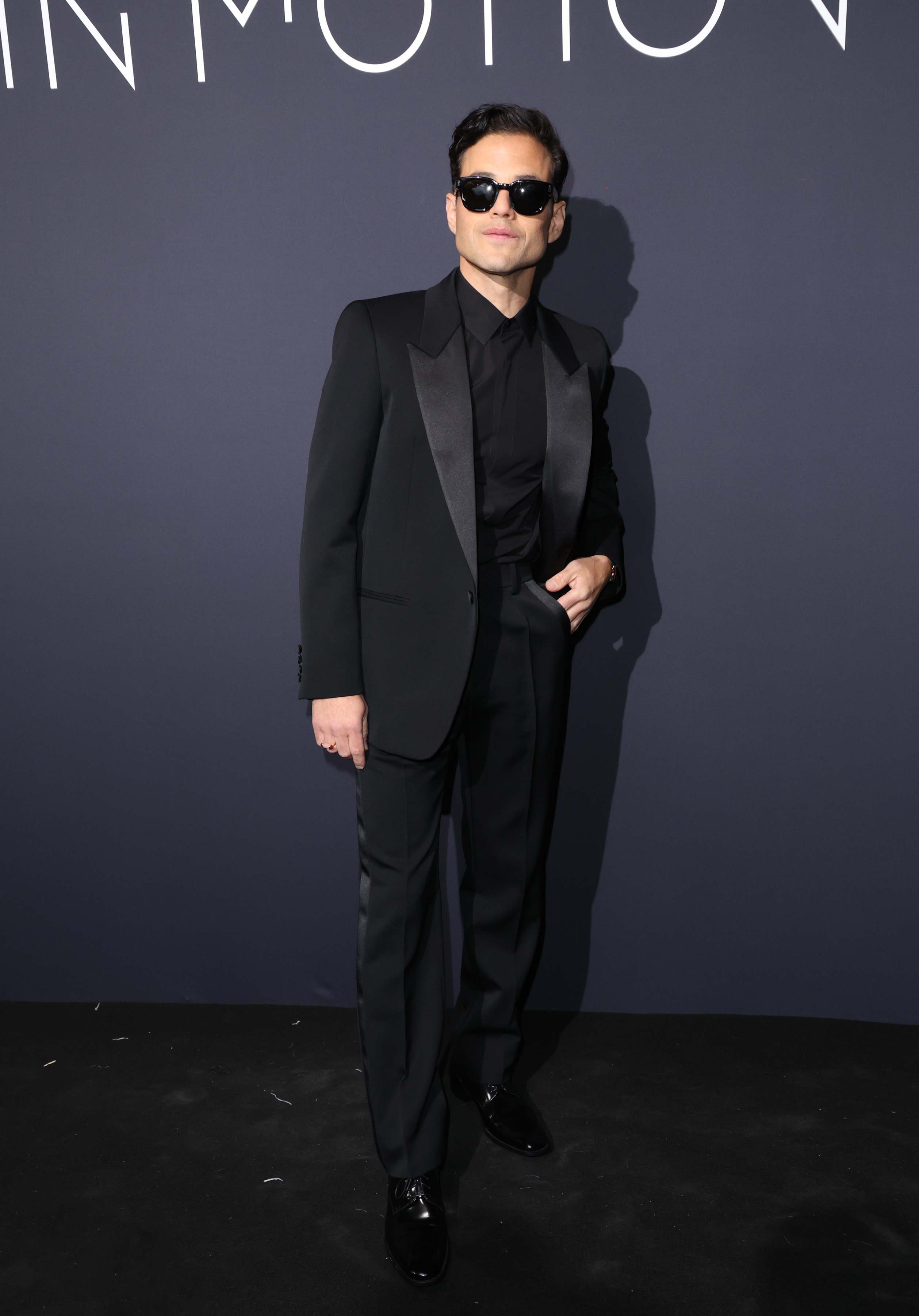 Rami Malek wearing Saint Laurent