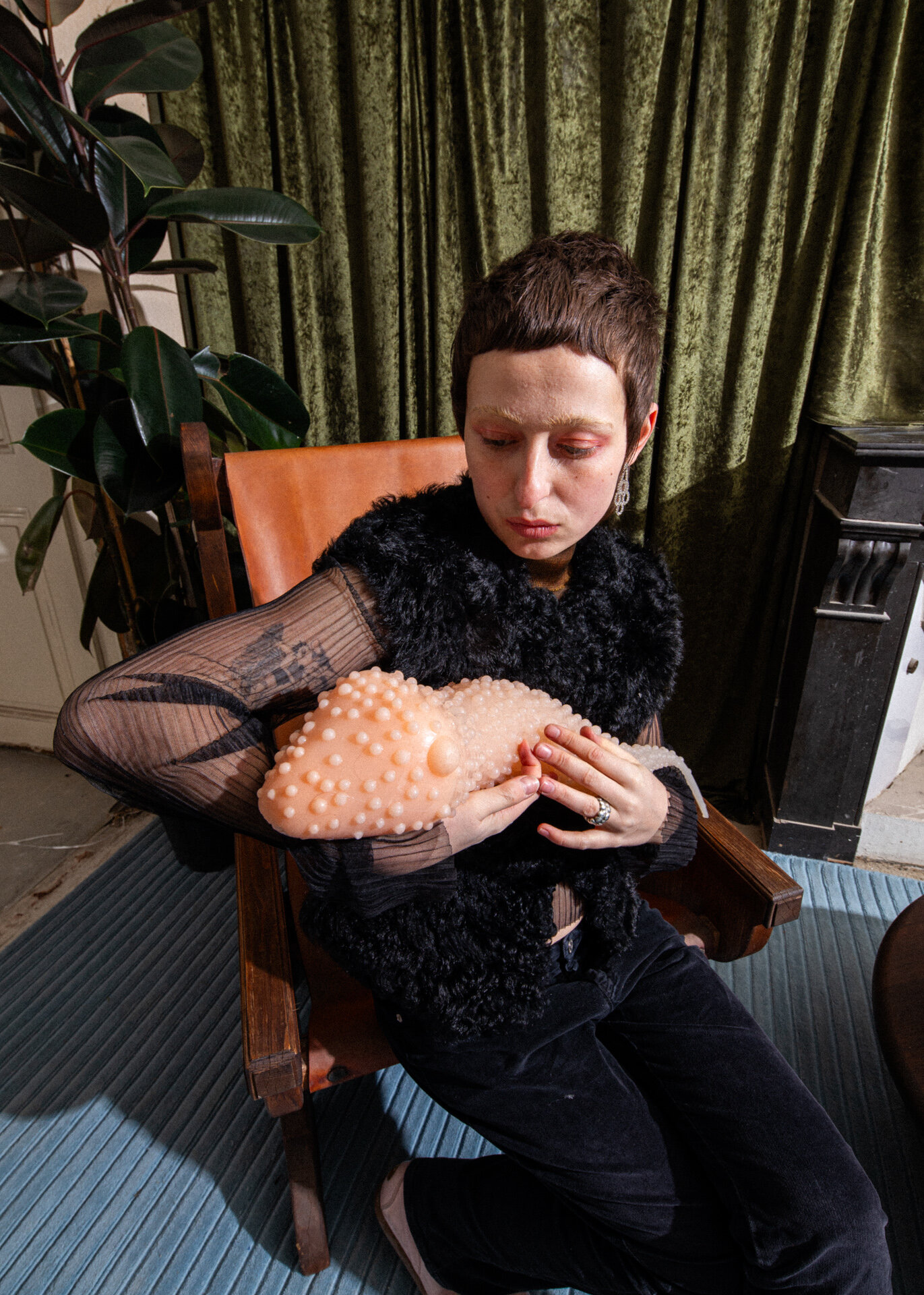 family of soft, pale pink creatures imagines an alternative way of animal companionship - 3