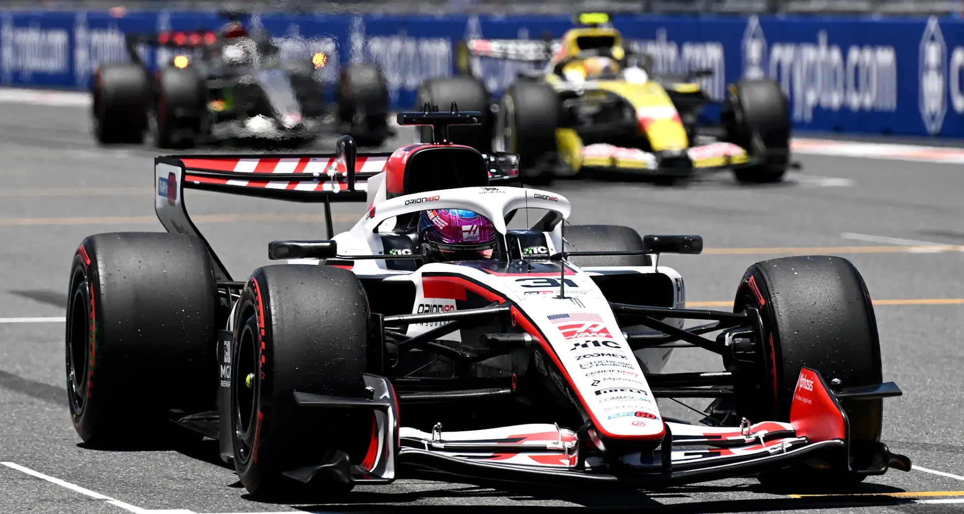 MIAMI, FLORIDA - MAY 01: Lando Norris of Great Britain driving the (1) McLaren MCL40 Mercedes on
