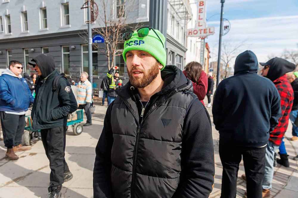 MIKE DEAL / FREE PRESS
Jayden Friesen overdosed in 2021 and went through a recovery program, before joining DCSP as a foot patrol and, eventually, the Clean Slate team.
