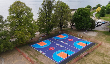 Vancouver Park Board to unveil renewed basketball courts at Kits Beach