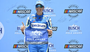 Credit: #77: Carson Hocevar, Spire Motorsports, Spectrum Chevrolet Camaro, Pole Award