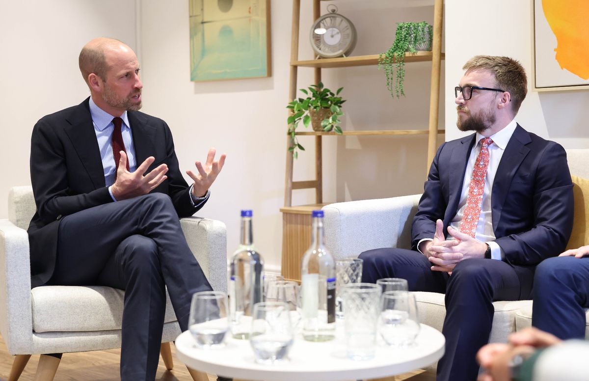 The Prince of Wales speaking with mental health representatives
