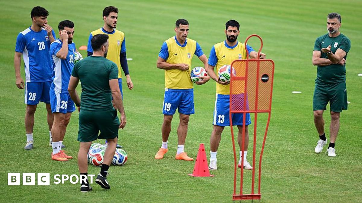 Members of the Iran squad pictured training for the World Cup in Antalya