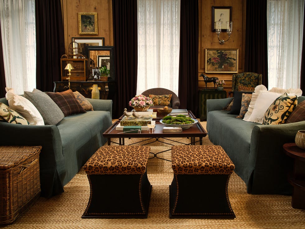 Cozy living room with stylish decor and furniture