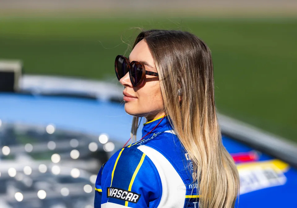 NASCAR O'Reilly Auto Parts Series driver Natalie Decker during qualifying for the United Rentals 300.