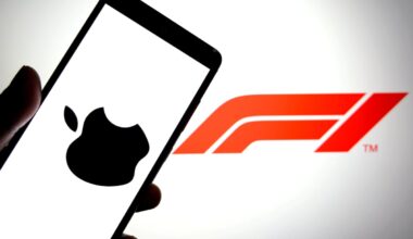 The Apple and F1 logos