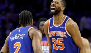 Knicks rout 76ers to complete series sweep: Live updates and reaction from 2026 NBA Playoffs Game 4