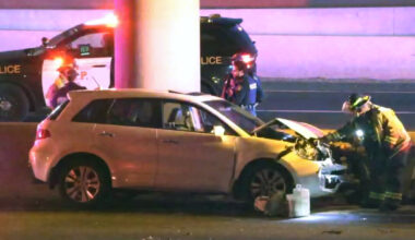 Woman, 40, dead after being struck by vehicle following Hwy. 401 crash