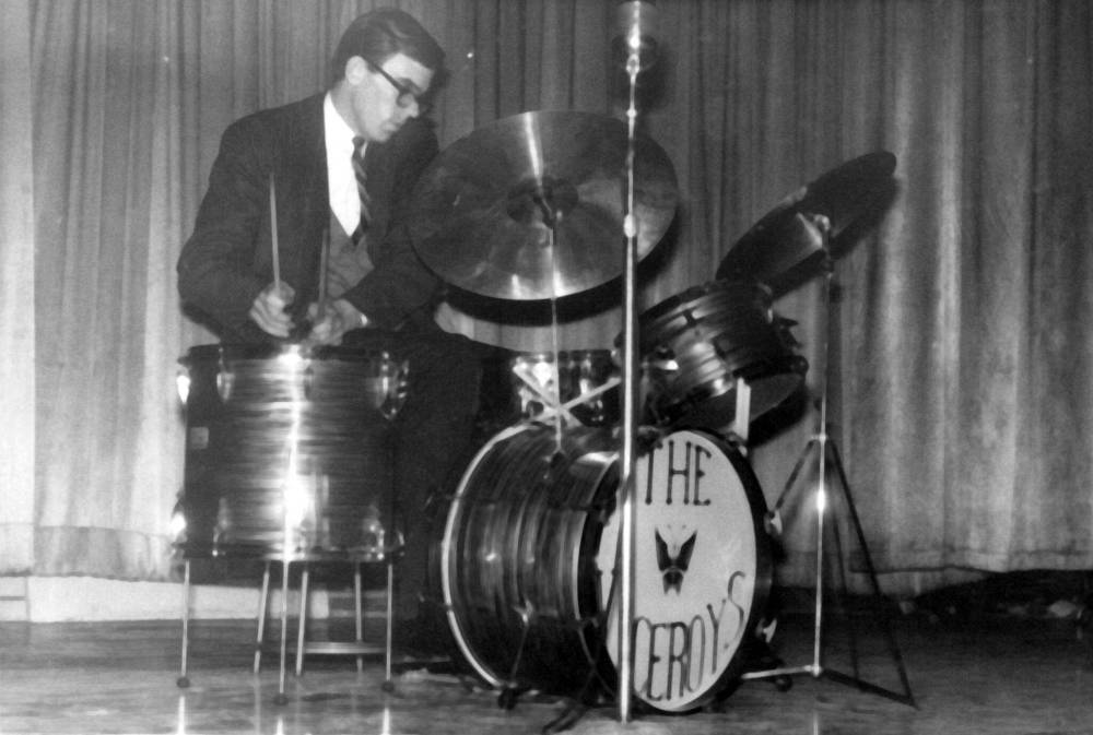 Supplied
Osborne, circa 1965, was a drummer in a band with fellow academics. He was also passionate about jazz.