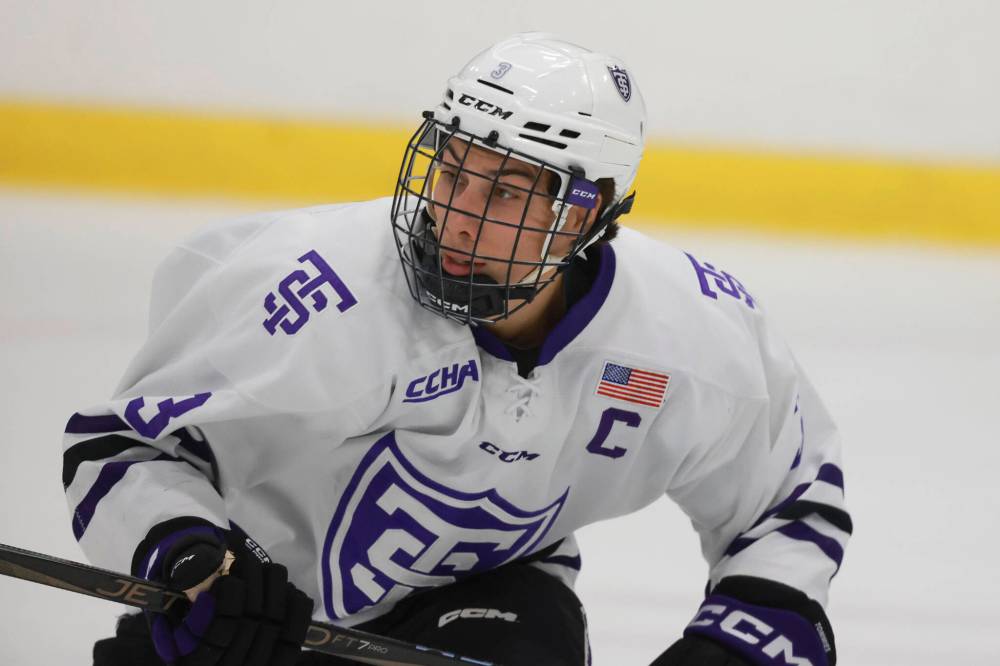 Andy Clayton-King / The Associated Press Files
Forward Lucas Wahlin appeared in six regular-season games and all five playoff games for the Manitoba Moose this season after finishing up his four-year college career with the University of St. Thomas, where he served as captain.