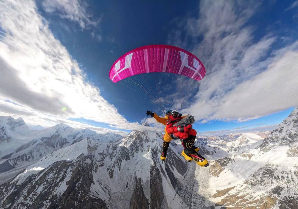 SUPPLIED
The doc K2 Mon Amour follows a couple’s quest to paraglide off a mountain summit.
