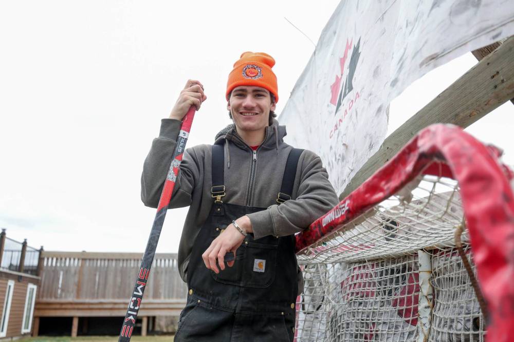Ruth Bonneville / FREE PRESS
Cypress River’s Carson Carels, who plays for the Prince George Cougars of the Western Hockey League, is predicted to be picked in the top 10, setting up the possibility the Winnipeg Jets could select the homegrown defenceman in the NHL draft.