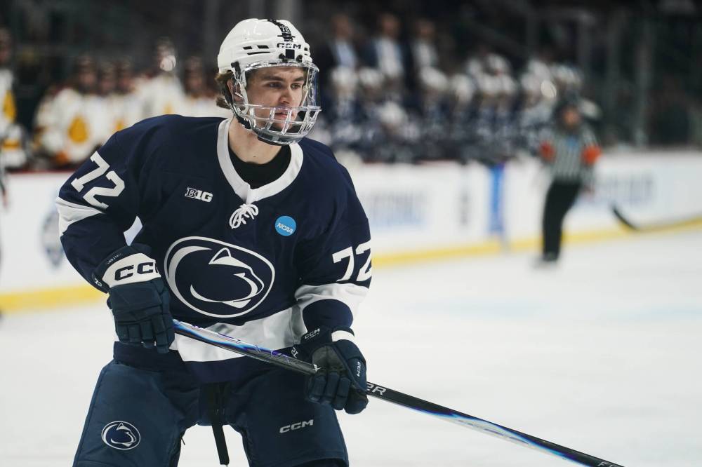Vera Nieuwenhuis / THE ASSOCIATED PRESS FILES
Penn State forward Gavin McKenna from Whitehorse is predicted to go No. 1 in the NHL draft.