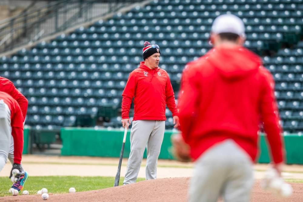 MIKAELA MACKENZIE / FREE PRESS
Winnipeg Goldeyes manager Logan Watkins believes he’s built a solid one through nine lineup this year.
