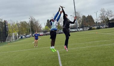 The annual 2 day Pull for Parkinson&rsquo;s Ultimate Frisbee Tournament kicked off on April 15 with the junior teams and April 22 with the senior teams. (This image is from the Enver Creek VS Fraser Heights senior game) (Grace McLeod/Peace Arch News)