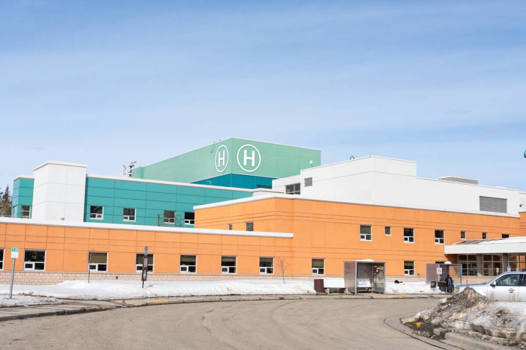 The Whitehorse General Hospital seen on April 7, 2026. (Noah Korver/Yukon News)