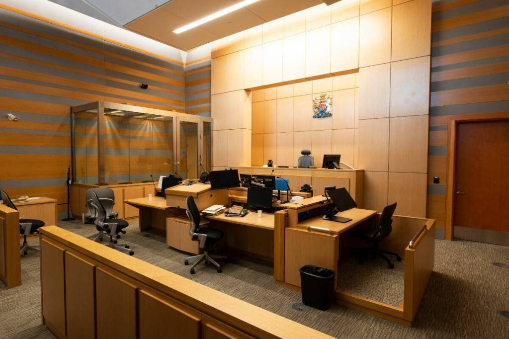 Abdulkarim Ahmad Alhamid was sentenced inside a courtroom at Surrey provincial court on April 30, 2026. (Cliff MacArthur/provincialcourt.bc.ca file)