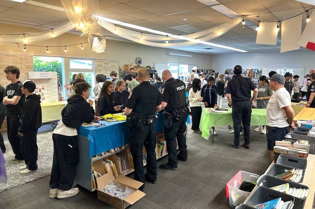 Students at North Delta&rsquo;s Brooke Elementary stepped beyond the classroom and into the working world during an engaging career fair held at the school in April where kids had the opportunity to speak directly with professionals from a variety of fields and better understand the many paths a future career can take. (Delta School District/submitted photo)
