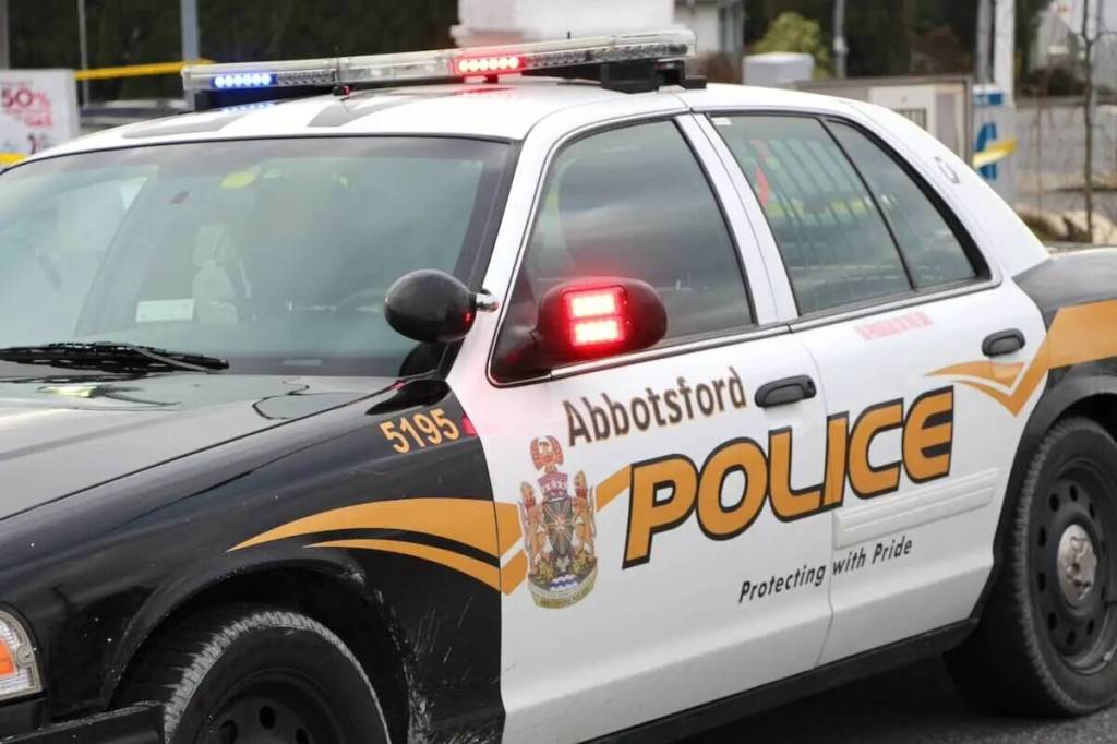 A pedestrian was struck at the intersection of Simon Avenue and Emerson Street in Abbotsford on May 1, 2026.