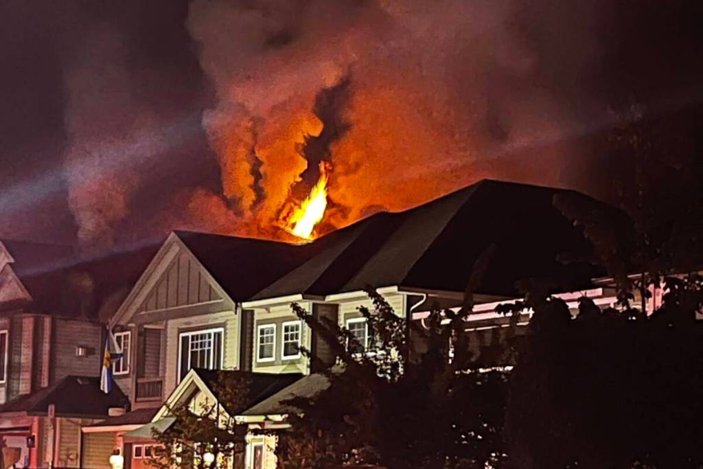 There was a house fire in Pitt Meadows in the early morning hours of Sunday, May 3. (Special to The News)