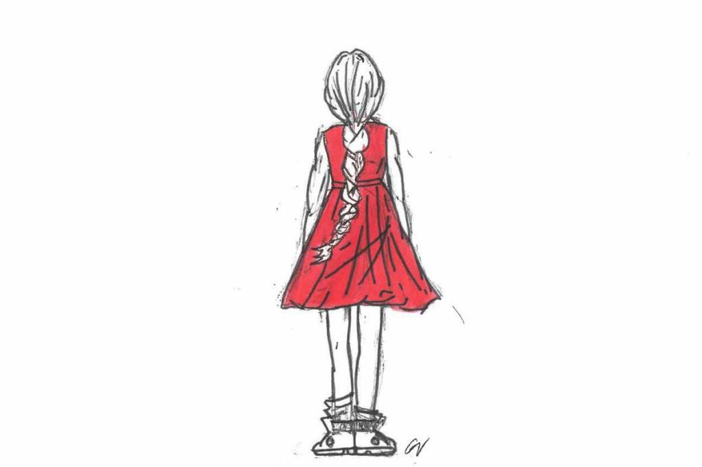 Illustration by École Salish Secondary student Aroyra Bird for Red Dress Day on May 5. (Surrey Schools/Contributed to Peace Arch News)