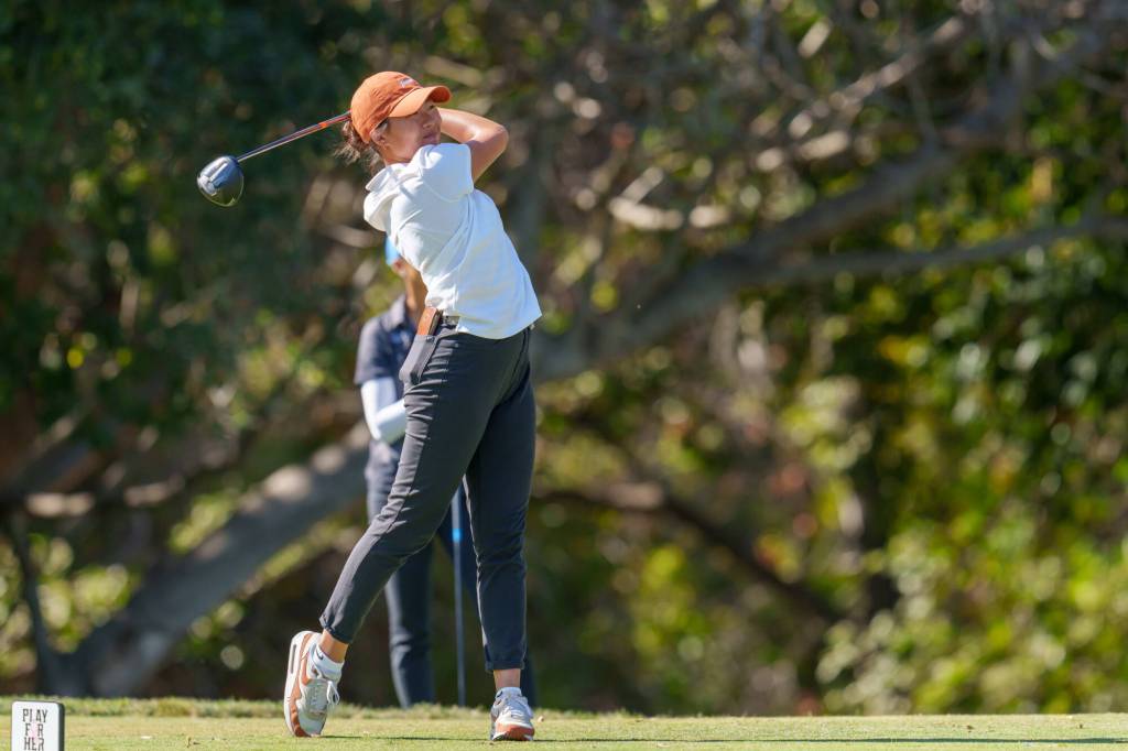 South Surrey golfer Lauren Kim has qualified for the U.S. Women&rsquo;s Open &mdash; for the third time. After playing NCAA regionals (and hopefully, nationals) with her University of Texas teammates, she&rsquo;ll head to Los Angeles, Calif. for the Open June 4-7. (University of Texas/Contributed to Peace Arch News)