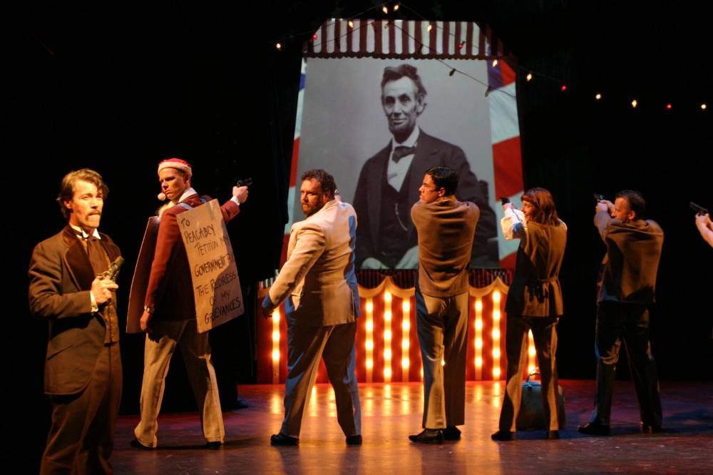 Supplied
From left: Gord Tanner, James Durham, Wayne Buss!, Marc Devigne, Miriam Smith and Andrew Stelmack in Assassins