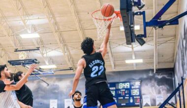 Basketball action at the RA 22 Thunder Alumni tournament at Panorama Ridge Secondary in Surrey on Saturday, May 9, 2026. (Contributed/instagram.com/flicksby_bo)