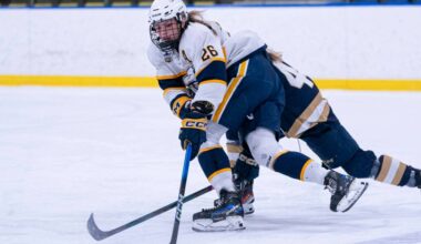 UBC Thunderbirds player and White Rock native Grace Elliott is one of 235 hockey players eligible for the 2026 PWHL Draft. Elliott is shown here in action vs. Trinity Western earlier in the 2025-2026 season. (Rich Lam/UBC Athletics Photo)